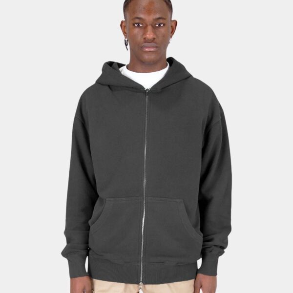 Men's Garment Dye Double-Zip Hooded Sweatshirt Thumbnail