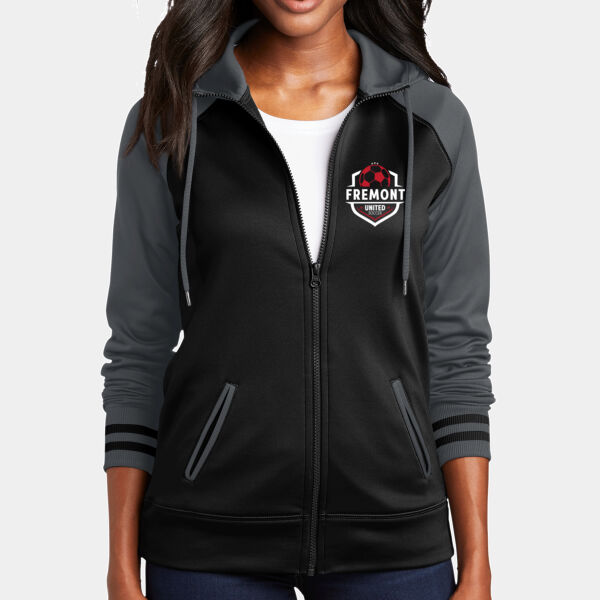 Embroidered Sport-Tek® Ladies Sport-Wick® Varsity Fleece Full-Zip Hooded Jacket Thumbnail